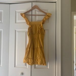 ALTAR’D STATE NWOT Mustard Yellow Lacey Pinafore S